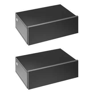 HOMCOM Mesitas de noche 40x30x15 cm negro