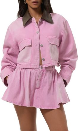 AFRM Tanner Crop Utility Jacket in Soft Pink Wash at Nordstrom, Size X-Small
