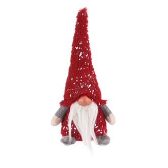 KASANOVA Gnomo natalizio fermaporta 26 cm, rosso