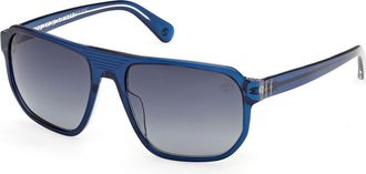 Timberland TB00075 Polarized 90D Mens Sunglasses Blue Size 61