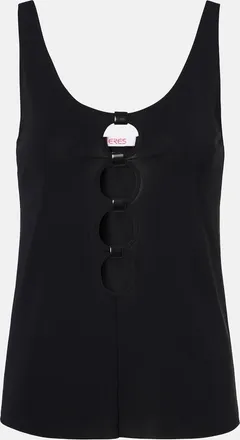 Eres Curl cutout jersey top