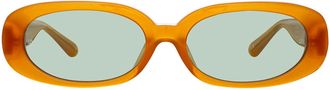 Linda Farrow CARA LFL1252 C12 Womens Sunglasses Yellow Size 59