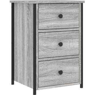 vidaXL Mesita De Noche Madera De Ingenier&iacute;a Gris Sonoma 40x36x60 Cm Vidaxl