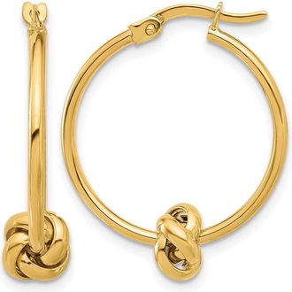 Diamond2Deal 14K Yellow Gold Knot Hoop Earrings