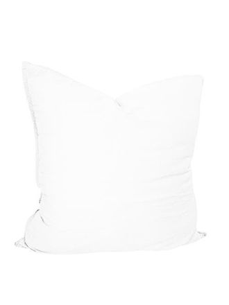Anaya with Love Stonewashed Cotton Percale Pillow with Down Alternative Insert in White at Nordstrom, Size 26X26