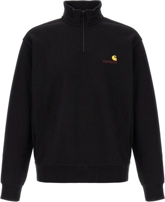 Carhartt Work in Progress Black Mock Collar Sweatshirt