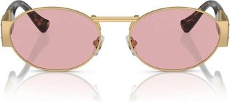 Versace Iconische Zonnebril met Medusa-logo - Dames - Zonnebrillen - Geel - 56 MM - Accessoires
