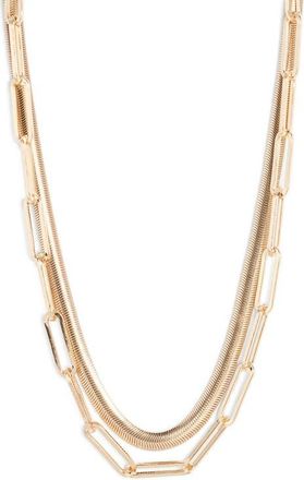 Nordstrom Layered Chain Necklace in Gold at Nordstrom