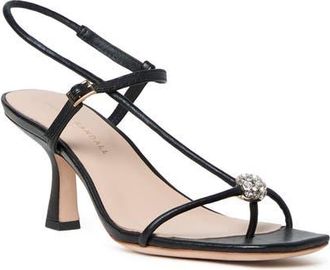 Loeffler Randall Triana Slingback Sandal in Black/Gold Crystal at Nordstrom, Size 10.5