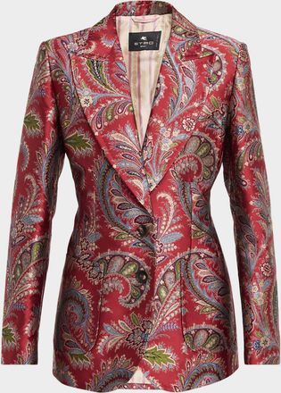 Etro Floral Brocade Single-Breasted Jacket