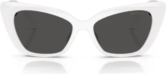 Swarovski 54mm Cat Eye Sunglasses in White /Dark Grey at Nordstrom