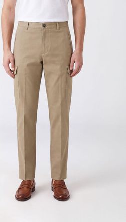 Fay Slim Fit Cotton Cargo Trousers with Side Pockets