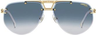 Carrera 63mm Gradient Oversize Rectangular Sunglasses in Black White/Dk Blue Sf at Nordstrom