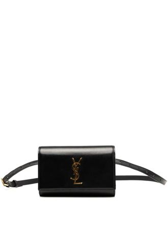 Saint Laurent 2018 Smooth Calfskin Monogram Kate belt bag - women - Calf Leather - One Size - Black