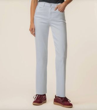 Kut from the Kloth Avery High Rise Straight Leg Jean In Optic White