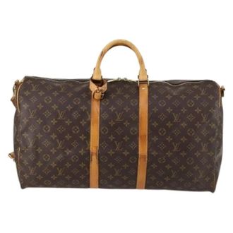 Louis Vuitton Pre-owned Weekend Bags, male, Brown, Size: ONE SIZE Pre-owned Keepall Bandouliere Bag