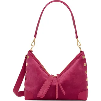Hammitt Medium Grace Suede Shoulder Bag in Calypso Suede/Gold at Nordstrom