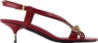 Versace Pumps - Dames - Sandalen met hakken - Rood - 36 EU - Leer - Schoenen