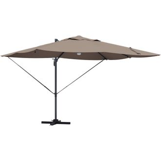 vidaXL Parasol Roma De Brazo Lateral Topacio, Negro 352 X 251 X 265 Cm Vidaxl
