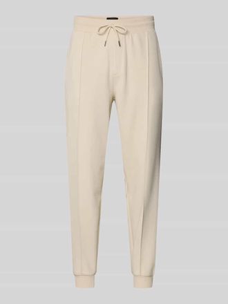HUGO BOSS Regular Fit Sweatpants aus Baumwoll-Mix Modell SENSE in Offwhite, Gr&ouml;&szlig;e XL