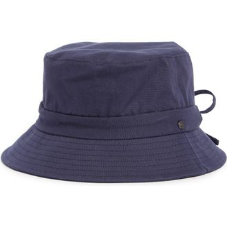 Vince Adjustable Tie Cotton Canvas Bucket Hat in Coastal Blue at Nordstrom, Size Large