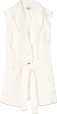 Oltre Suit Vests - Dames - Gillet - Wit - S - Linnen - Kostuums