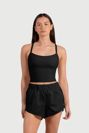 Bloch Ladies Active Rib Resistance Camisole Top, Steel Grey