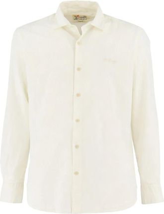 MC2 Saint Barth Klassiek gesneden overhemd - Heren - Casual Overhemden - Beige - XL - Overhemden
