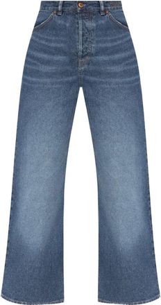 Chlo&eacute; Wide Leg Jeans - Dames - Loose Fit Jeans - Blauw - W26 - Katoen - Jeans