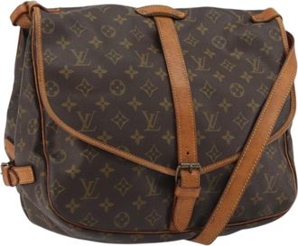 Louis Vuitton Saumur Monogram Canvas Brown Canvas Handbag (Pre-Owned)