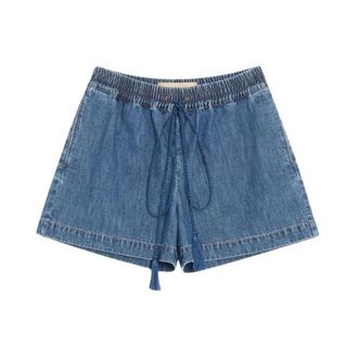 Valentino Denim Chambray Shorts - female - Valentino - Denim Shorts - Blue - M - Shorts