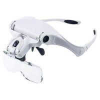 OEM Lupa Con Luz Manos Libres, Diadema Lupen Con 2 Luces Led Para Lectura De Ocio, 5 Lentes Intercambiables (de 1,0x A 3,5x)