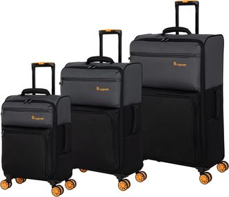 IT Luggage It Luggage Duo-Tone Pewter & Black 8 Wheel Suitcase - Medium | TJ Hughes