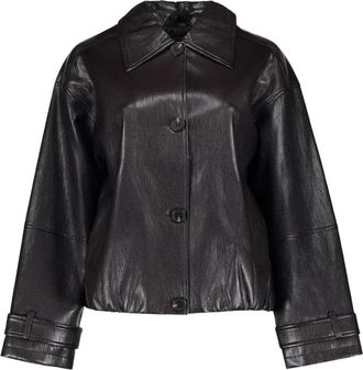 Geisha PU Jas - Dames - Jassen - Bruin - Maat: XL Zijde
