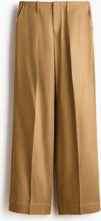 H&M Tailored Trousers in Dark Beige at Nordstrom, Size 16