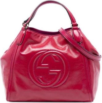 Gucci Pre-owned Handbags, female, Pink, Size: ONE SIZE Pre-owned Vintage Tote