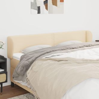 vidaXL Cabecero De Tela Color Crema 183x23x78/88 Cm Vidaxl