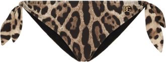 Dolce & Gabbana Leopard-print Tie Bikini Bottoms
