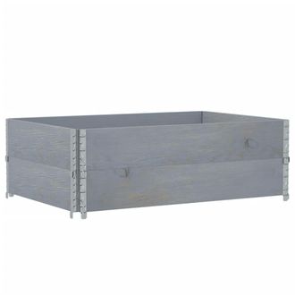 vidaXL Vidaxl - Jardinera De Madera Maciza De Pino Gris 120x80 Cm