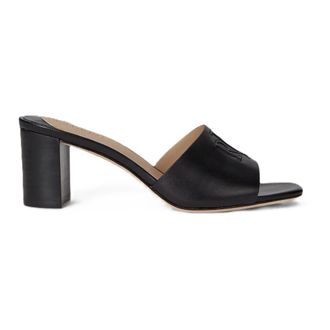 Ralph Lauren Everley Sandalen met Blokhak - Dames - Muiltjes - Zwart - 37 EU - Leer - Schoenen