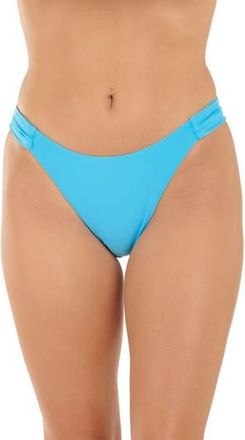Citrus Solid Shirred Side Bikini Bottoms in Bicycle Blue at Nordstrom Rack, Size X-Small