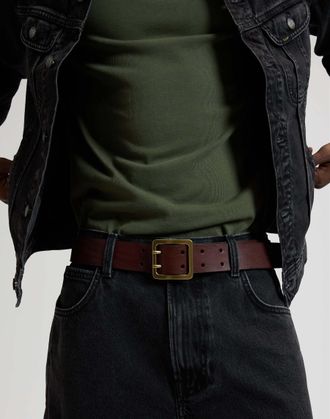 Lee H&uuml;ftg&uuml;rtel LEE Lee G&uuml;rtel Double Pin, Herren, Gr. 100, braun, Obermaterial: 100% Rindsleder Leather cow., G&uuml;rtel H&uuml;ftg&uuml;rtel