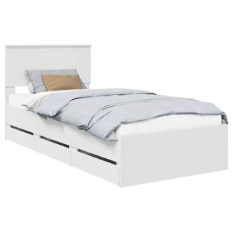 vidaXL Estructura De Cama Con Caj&oacute;n 90 X 200 Cm Madera Ingenieril Vidaxl