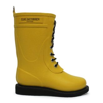 Ilse Jacobsen Rub15 Rubber Womens Mid Calf Boots - Cyber Yellow - Size:UK 8.5