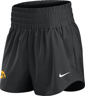 Nike Iowa Primary Logo One Nike Womens Dri-FIT College Shorts in Black | 02OW00AIA-KBF