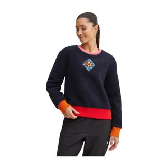 Rossignol Lumy Fleece Sweater - Dames - Sportshirts - Blauw - S - Wol - Fitness