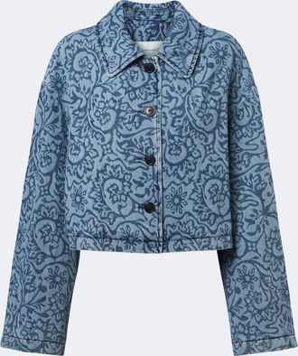 Dries Van Noten Floral denim jacket