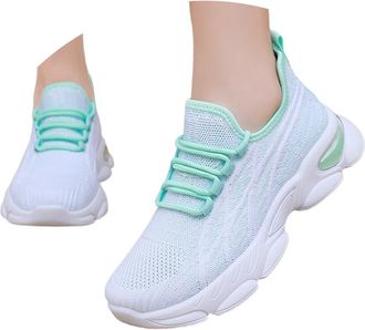 Generic 2026 Running Shoes Womens Sneakers Breathable Slip On Walking for Women Lightweight Comfortable Athletic Casual Flat Sole Gym Workout Tennis (Mint Gre