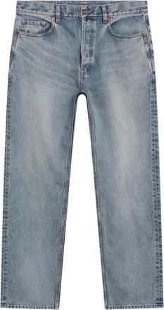 Saint Laurent Straight Jeans, male, Blue, Size: W33 Long Mick Jeans