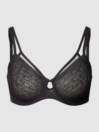 Triumph Bügel-BH mit Spitzenbesatz Modell SIGNATURE SHEER in Black, Größe 75C